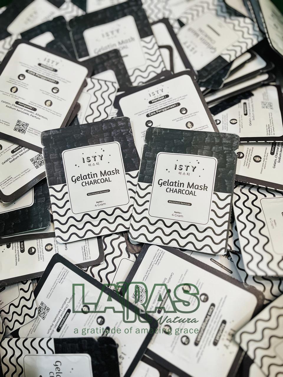 ISTY - Gelatin Mask - Charcoal · diproduksi oleh CV. Laras Natura